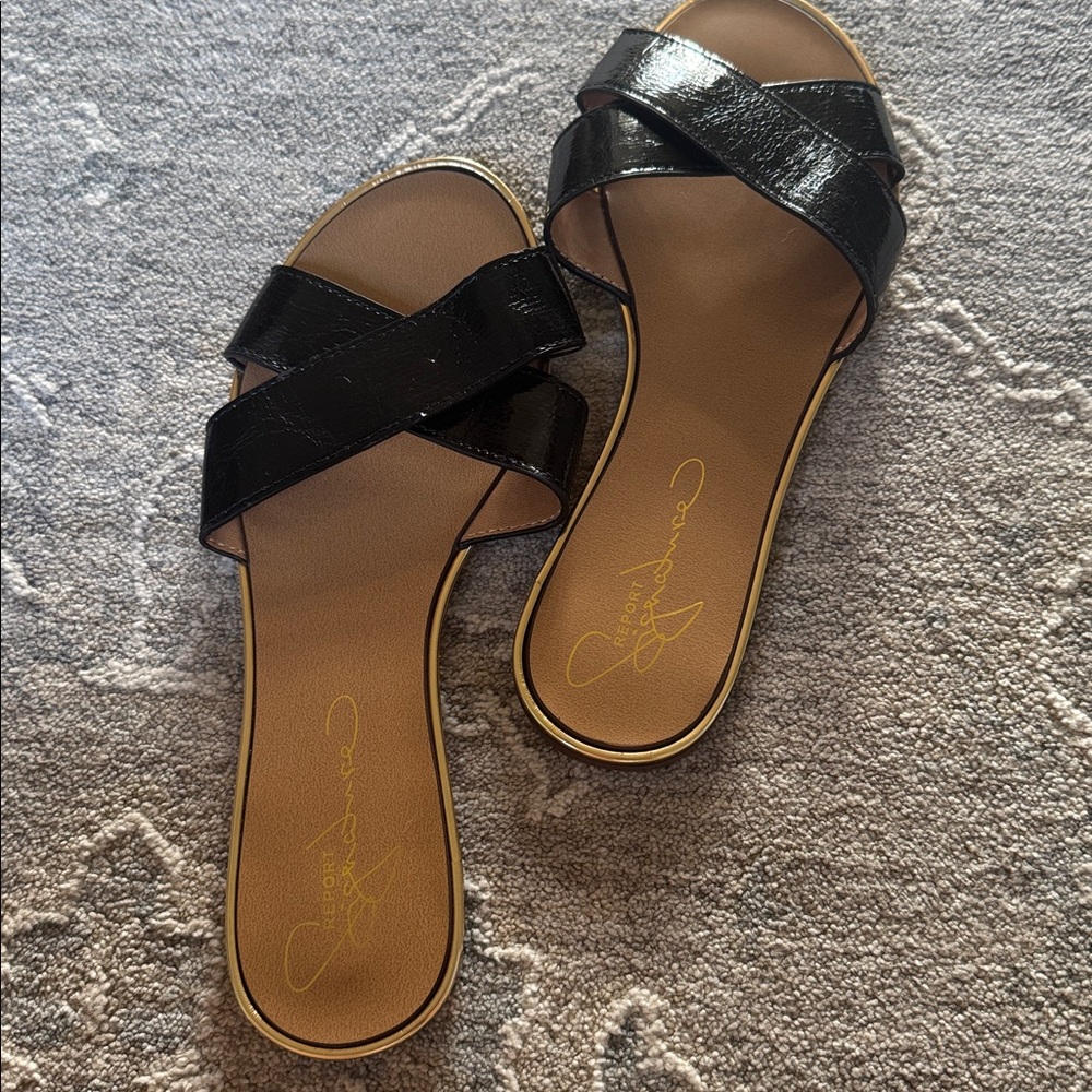 Black Slide Sandals